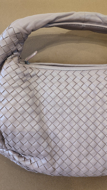 Bottega Veneta Intrecciato Hobo Bag Purple