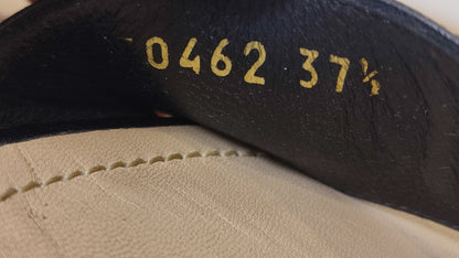 Chanel CC 2015 Gladiator Cork-Heeled Black Size 37 1/2