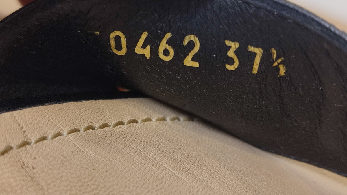 Chanel CC 2015 Gladiator Cork-Heeled Black Size 37 1/2