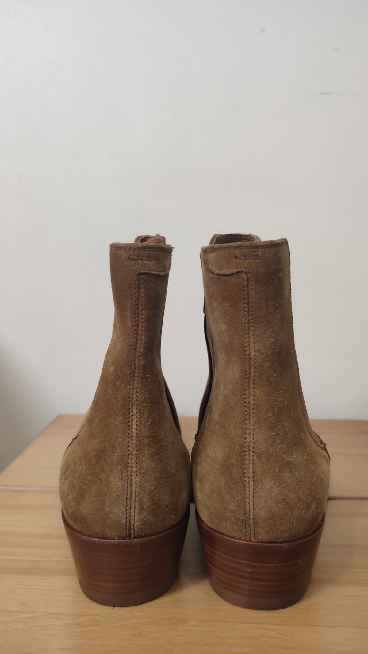 Celine Ankle Boots Suede Brown Size 36