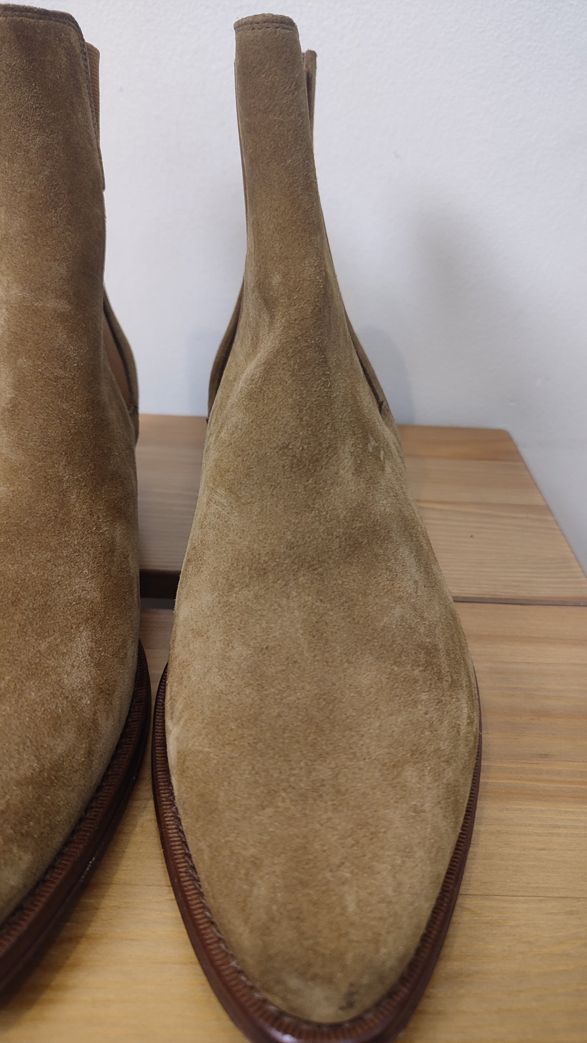 Celine Ankle Boots Suede Brown Size 36
