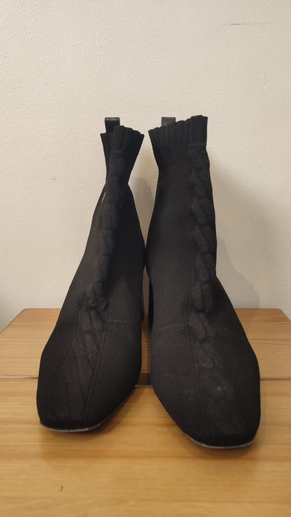 Hermes Jenna 60 Ankle Boots Size 37 Black