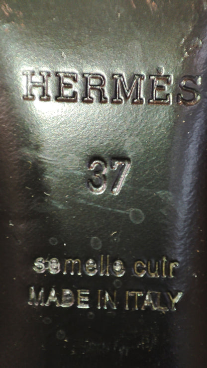 Hermes Jenna 60 Ankle Boots Size 37 Black