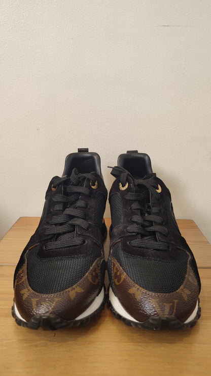 Louis Vuitton Runway Monogram Black/Brown Sneakers Size 37