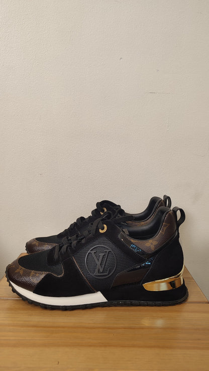 Louis Vuitton Runway Monogram Black/Brown Sneakers Size 37