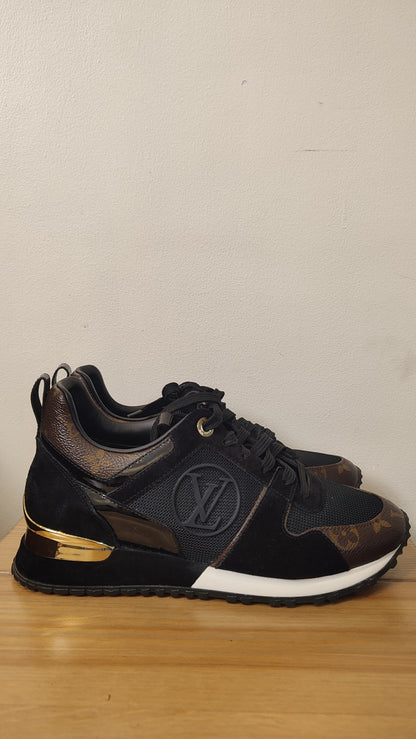 Louis Vuitton Runway Monogram Black/Brown Sneakers Size 37