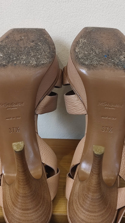 YSL Tribute Nude Heels Size 37 1/2