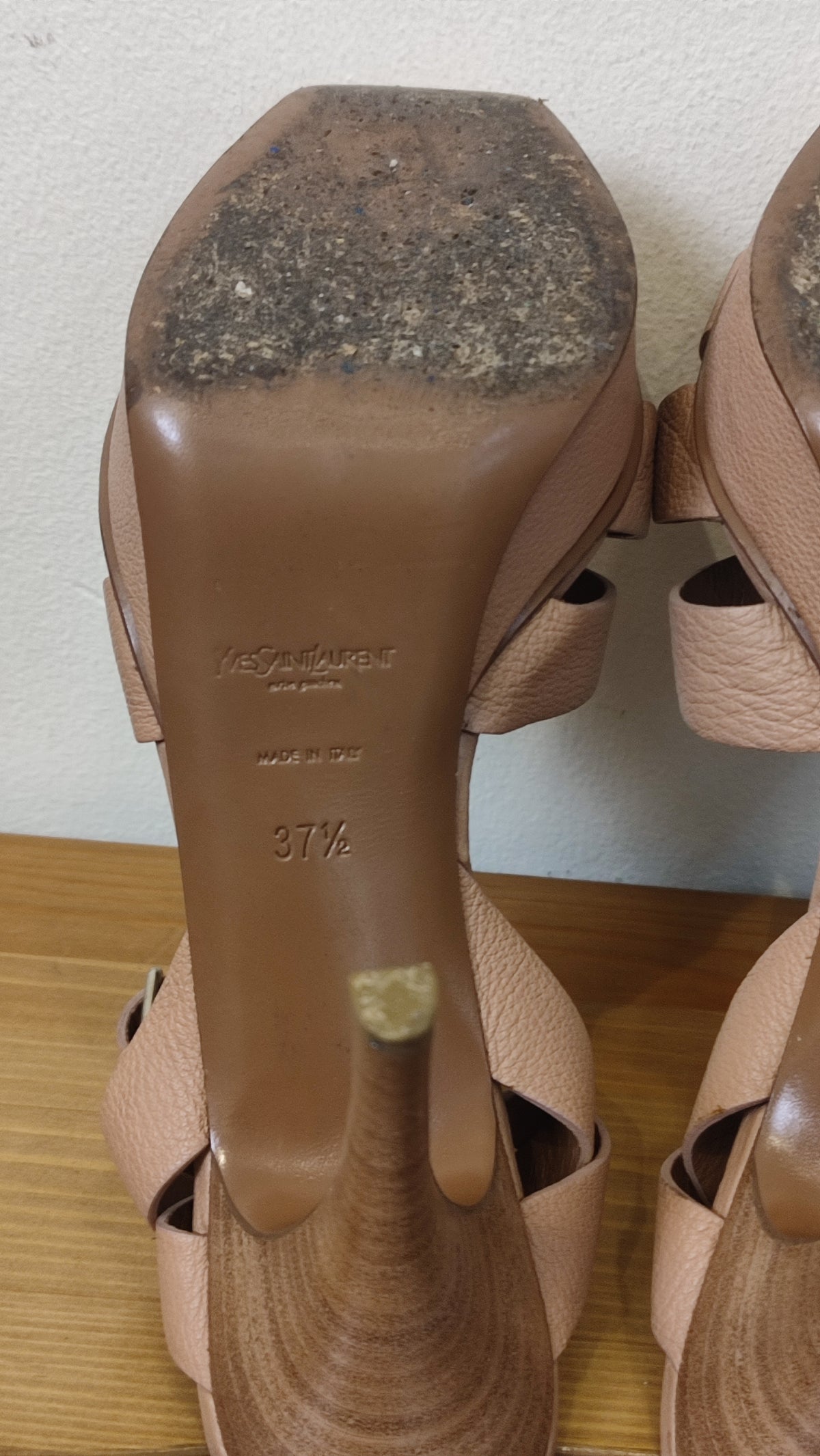 YSL Tribute Nude Heels Size 37 1/2