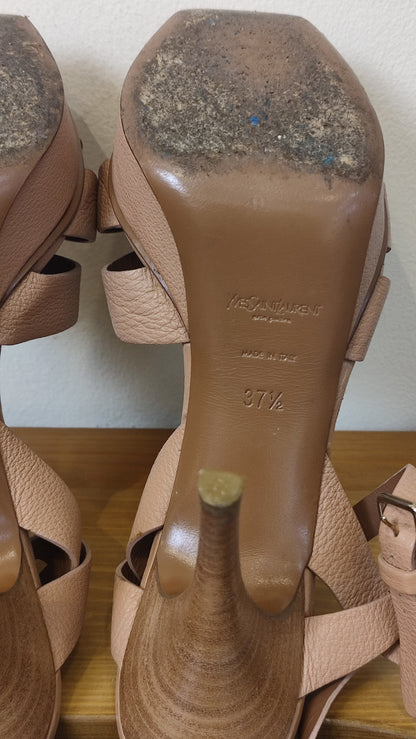 YSL Tribute Nude Heels Size 37 1/2
