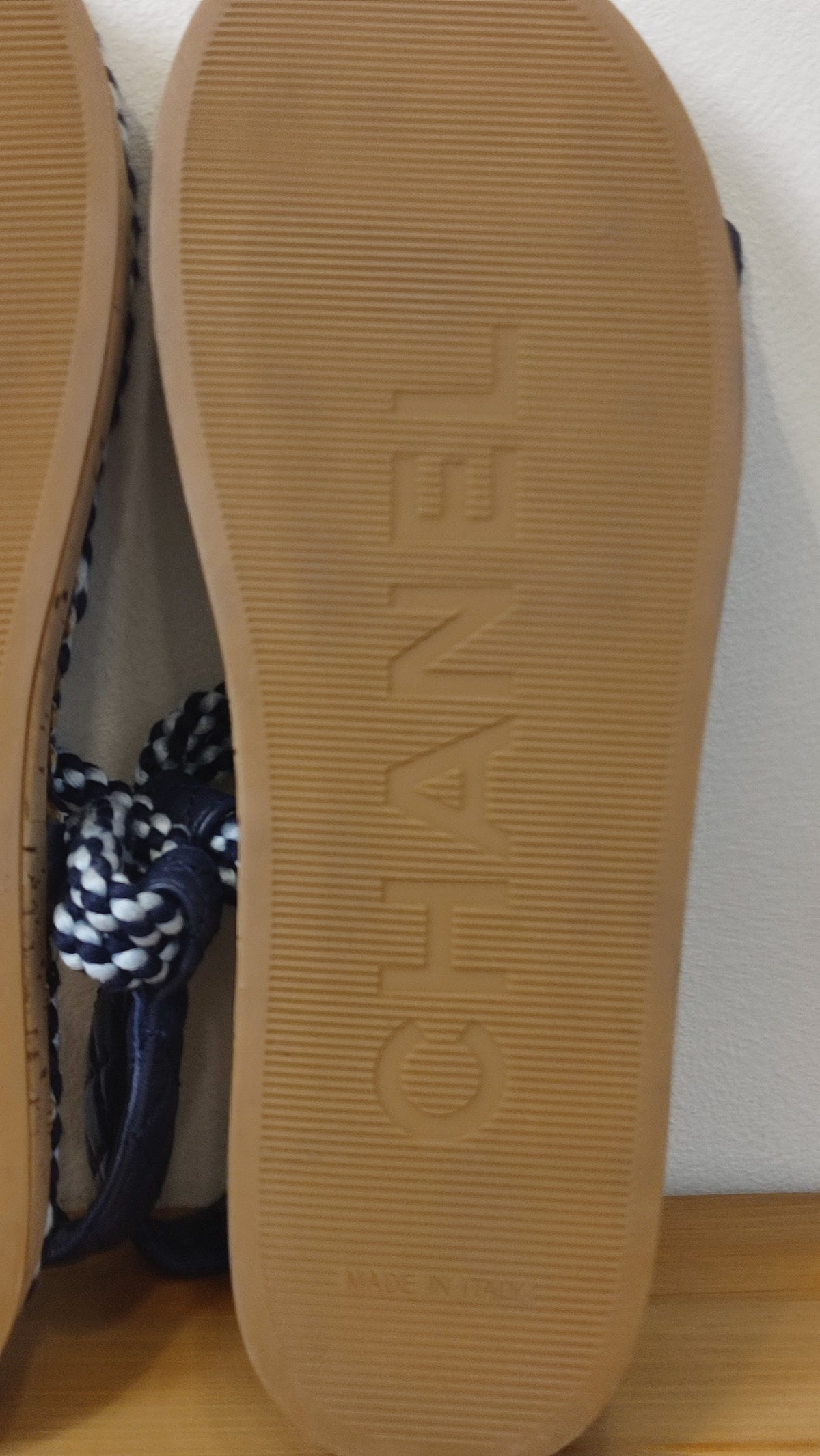 Chanel Cord and Lambskin Quilted Logo Sandals Blue/White Size 38