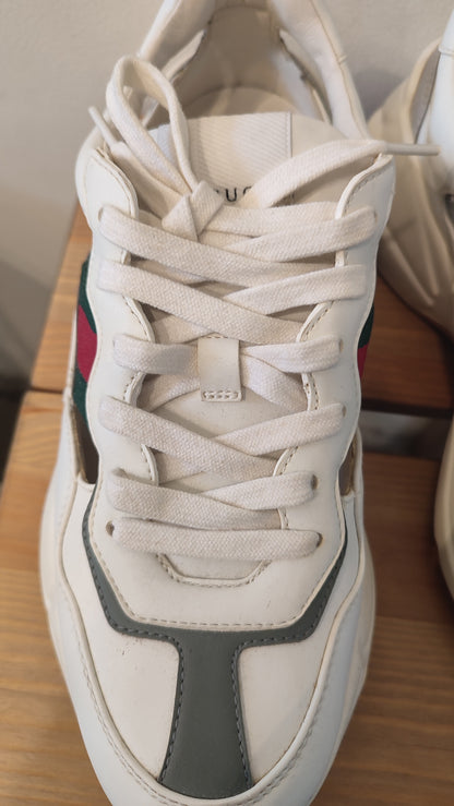 Gucci Rython Coutout Sneakers White Size 40