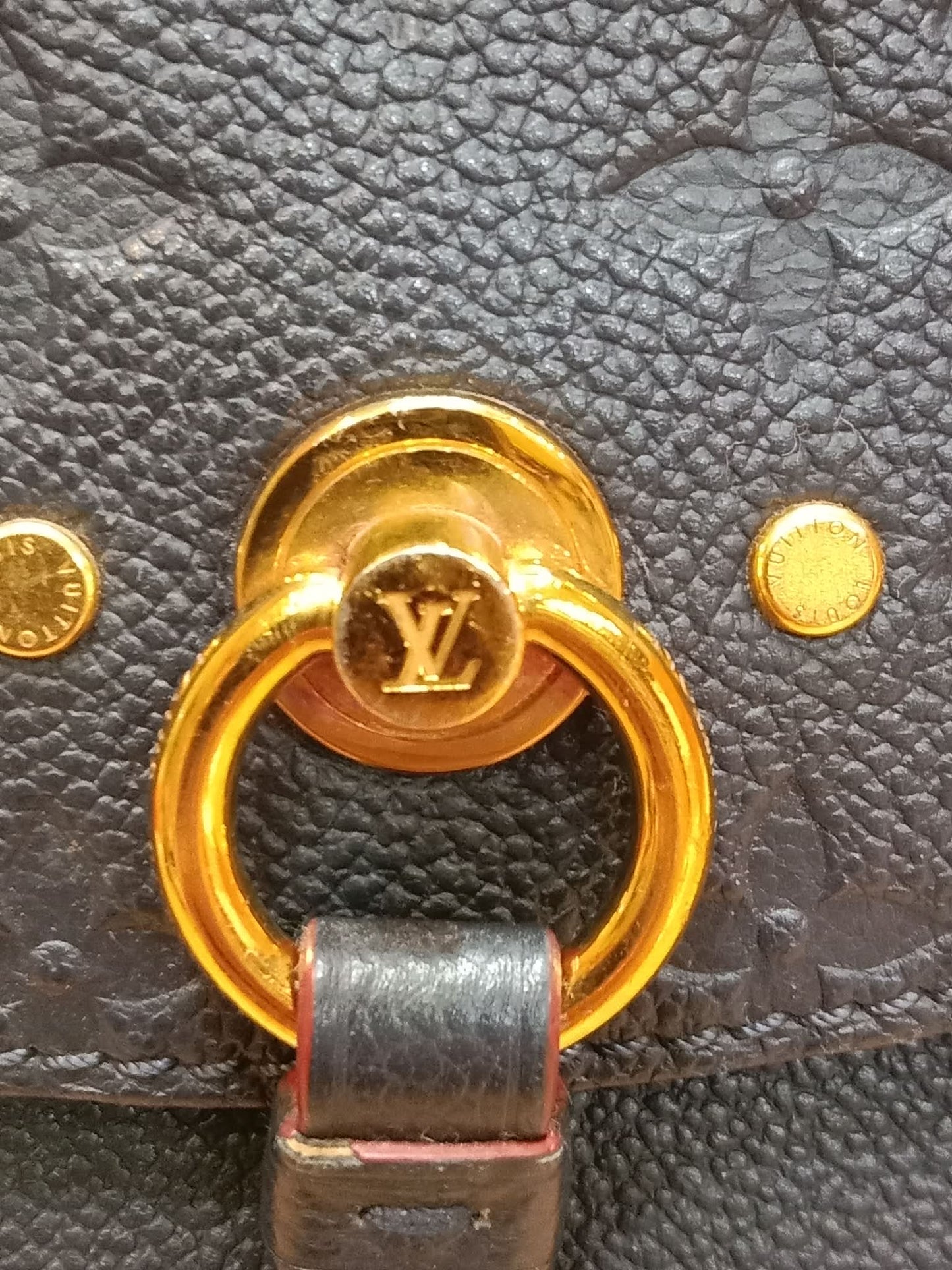 Louis Vuitton Marine/Rouge Monogram Empreinte Leather Blanche BB Bag