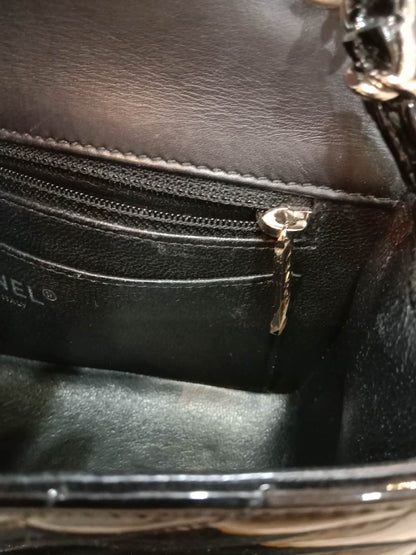 Chanel Classic Rectangular Mini Flap Patent Black Series 23