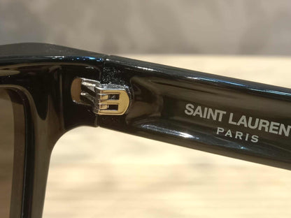YSL Women's Cat Eye Black Sunglasses