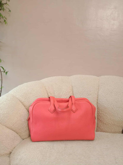 Hermes Victoria II 35 Rose Azalee Clemence Stamp P Square 2012