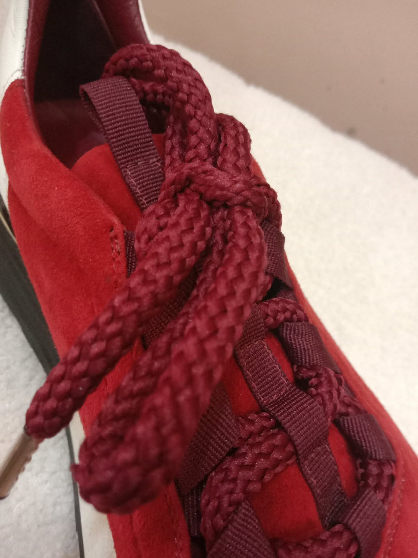 Hermes Miles Sneakers Bordeaux Suede Size 37.5