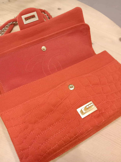 Chanel 2.55 Reissue Double Flap in Coral Jersey Fabric Series 11