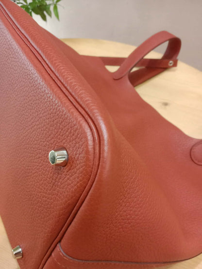 Hermes Picotin 22 Clemence Brique Stamp Y 2020