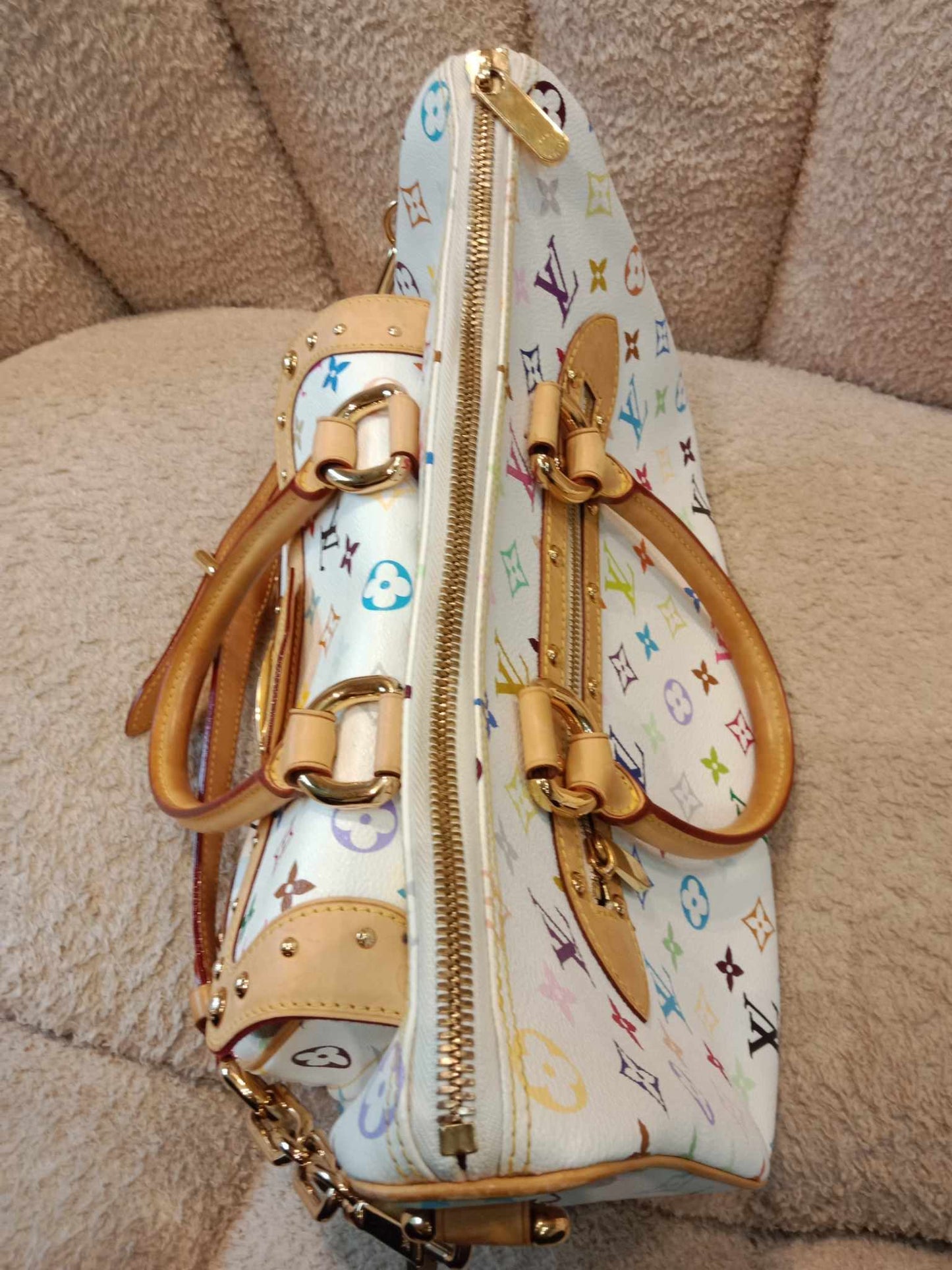 Louis Vuitton x Takashi Murakami Rita White Multicolor Monogram Canvas