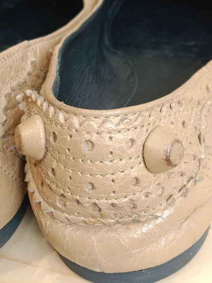 Balenciaga Beige Flat Shoes Size 38 1/2