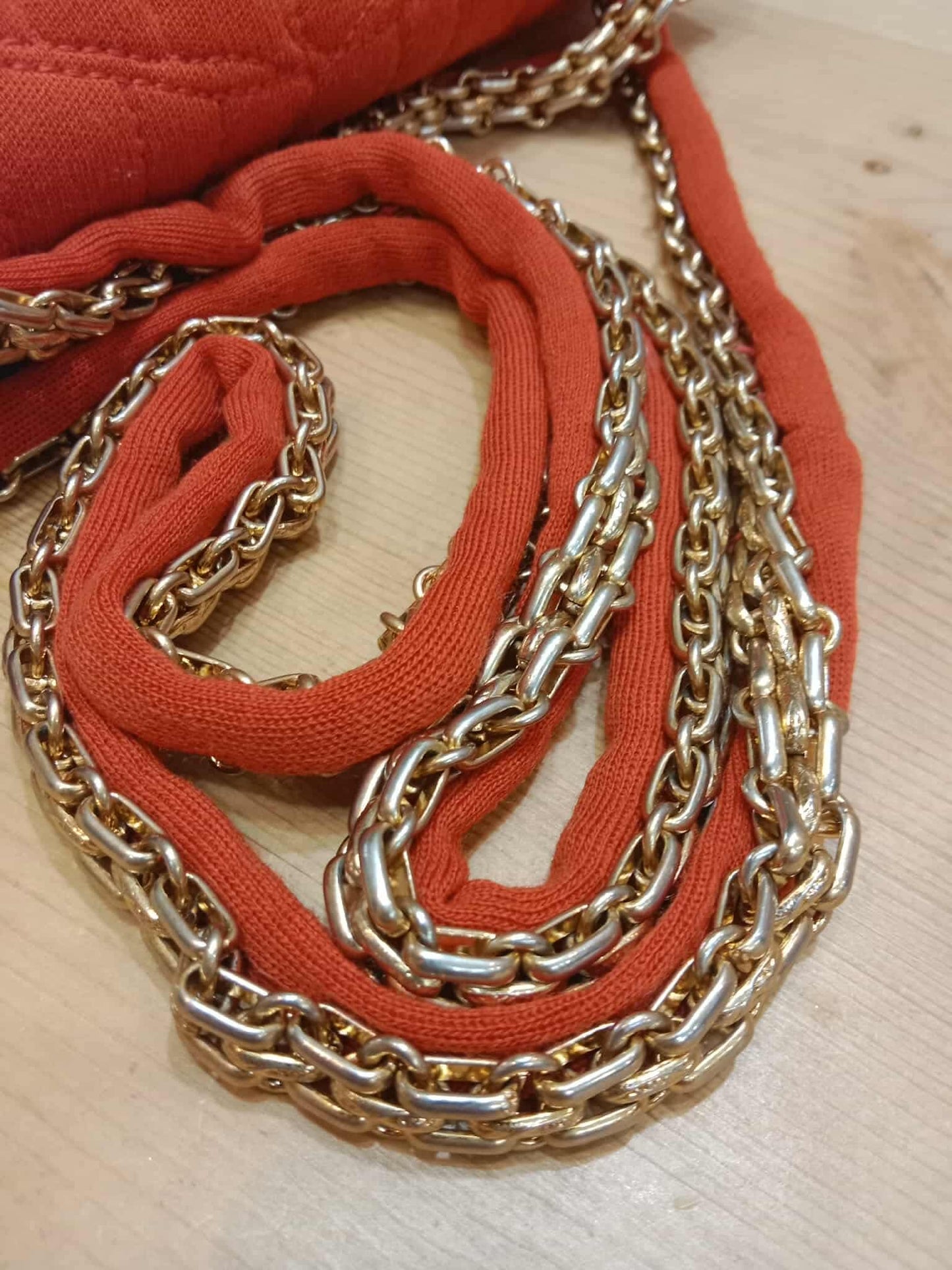 Chanel 2.55 Reissue Double Flap in Coral Jersey Fabric Series 11
