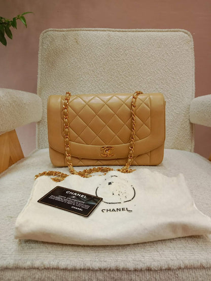 Chanel Diana Beige Lambskin Series 2