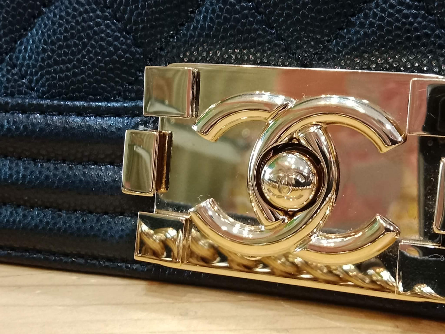 Chanel Le Boy Flap Caviar Small Black Series 23