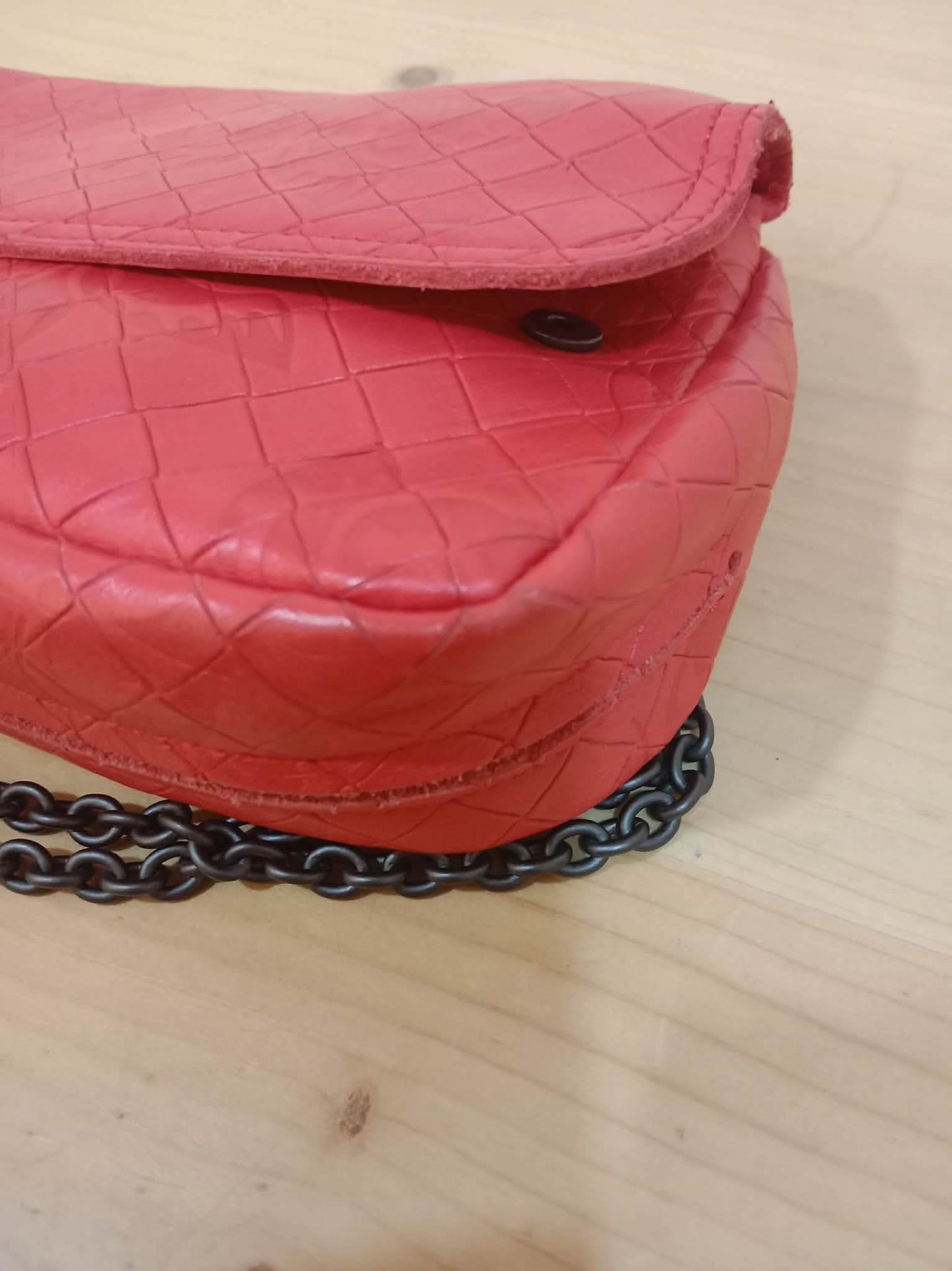 Bottega Veneta Olympia Nappa Butterfly Leather Bag Red