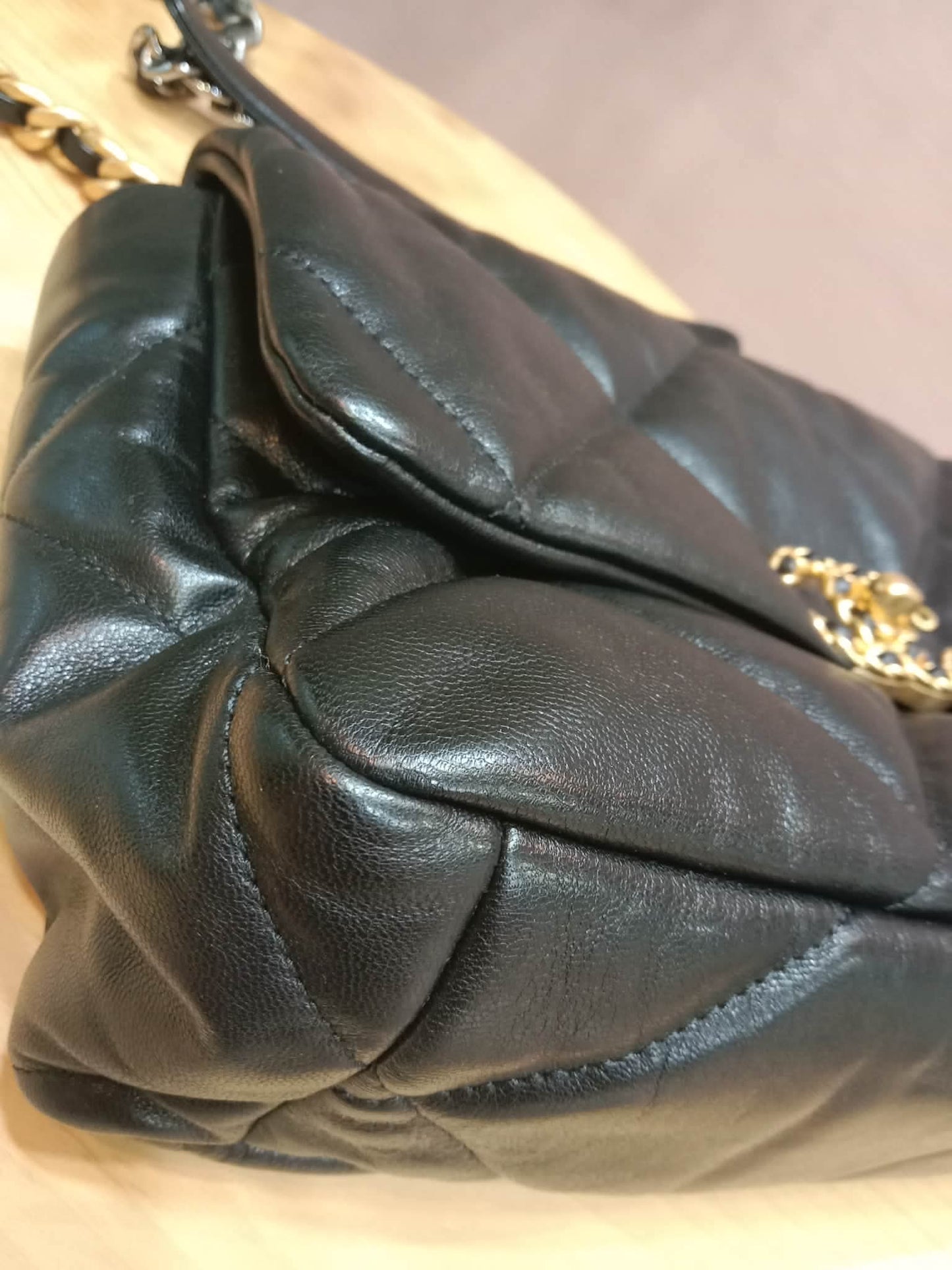 Chanel 19 Lambskin Large Black Series30