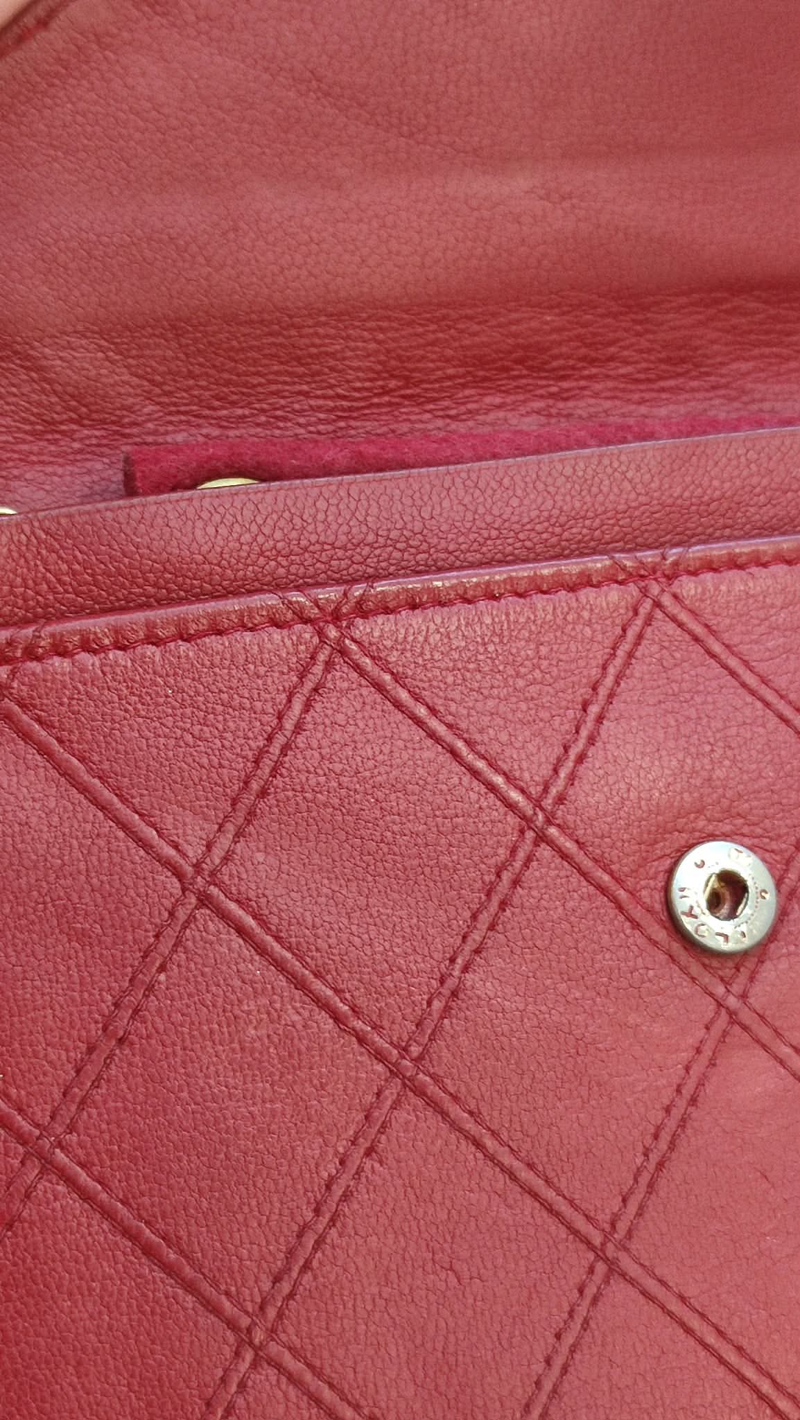 Chanel Vintage Envelope Wallet Red Lambskin Series 3