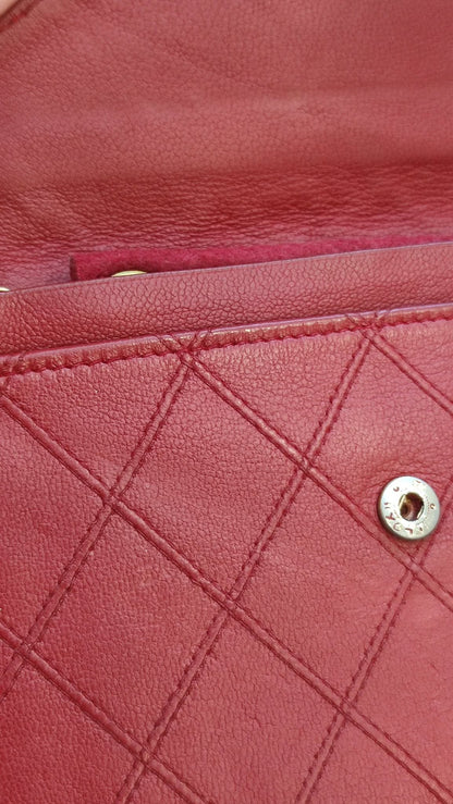 Chanel Vintage Envelope Wallet Red Lambskin Series 3