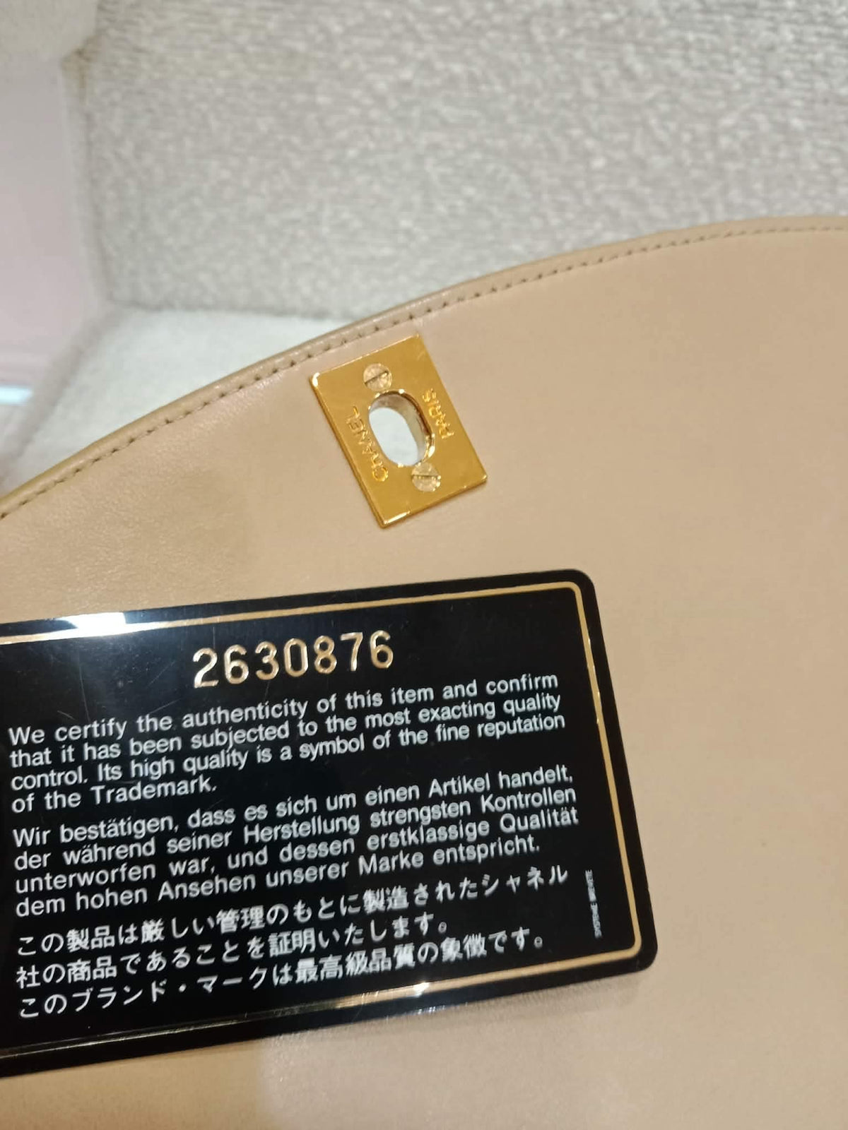 Chanel Diana Beige Lambskin Series 2