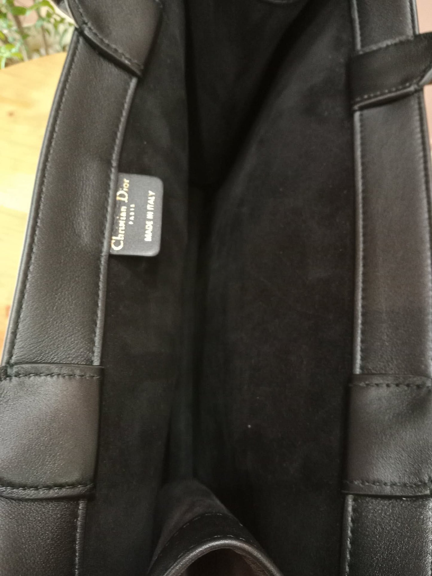 Christian Dior Book Tote Calfskin Medium Black PM