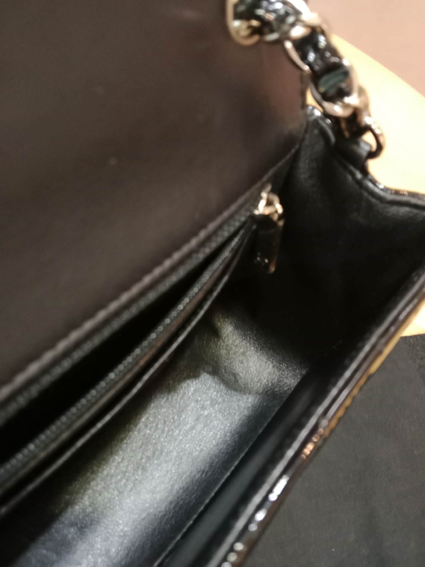 Chanel Classic Rectangular Mini Flap Patent Black Series 23
