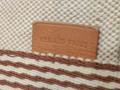 Hermes Toile Ferrou-Tout Cabas Tote Bag Beige