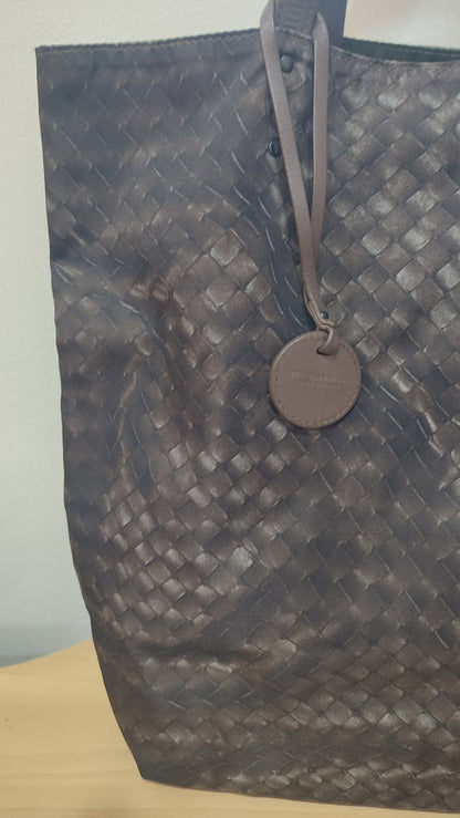 Bottega Veneta Nylon Tote Bag Brown
