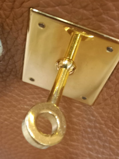 Hermes Birkin 30 Gold on Gold Clemence Stamp E Square 2001
