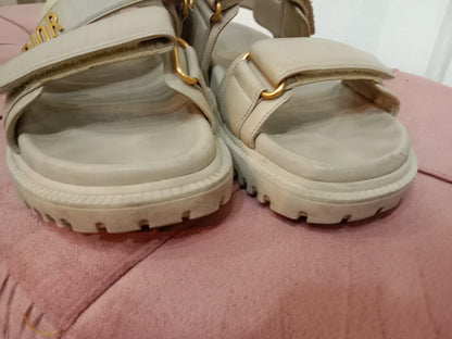 Christian Dior Dioract Sandals Beige Size 37