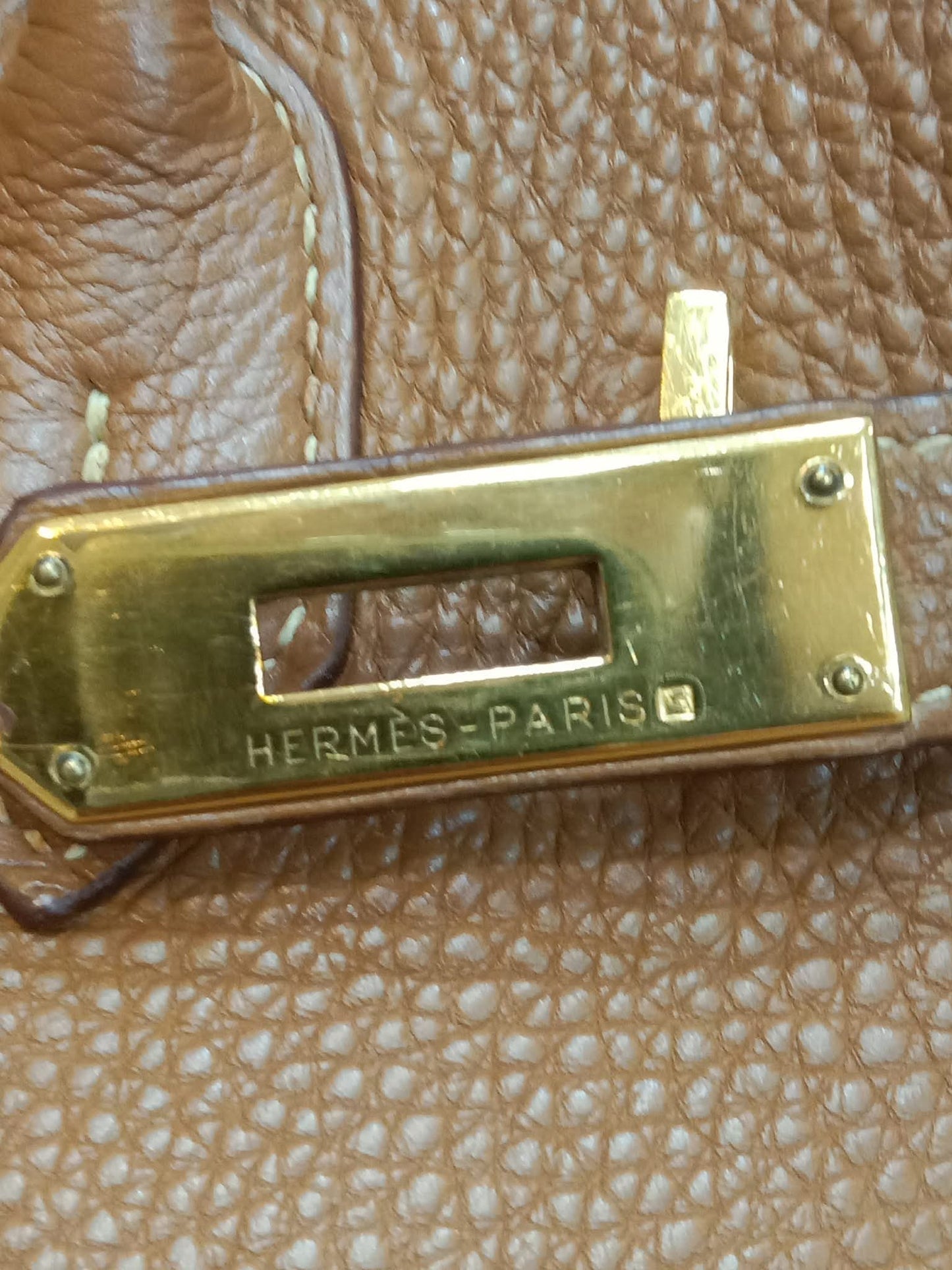 Hermes Birkin 30 Gold on Gold Clemence Stamp E Square 2001