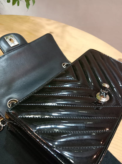 Chanel Classic Rectangular Mini Flap Patent Black Series 23