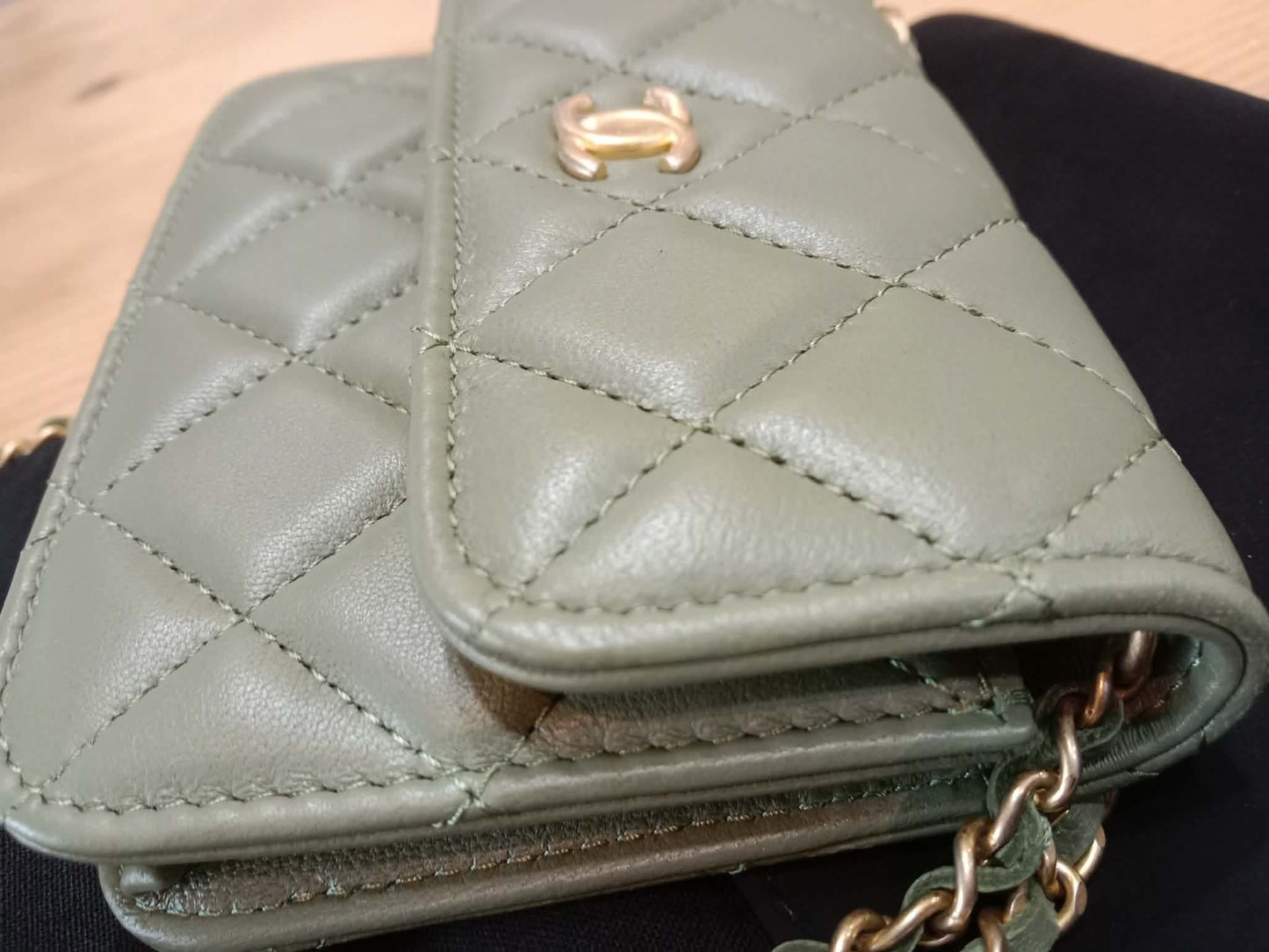 Chanel Pearl Crush Mini Quilted Lambskin Flap Bag Matcha Series 31