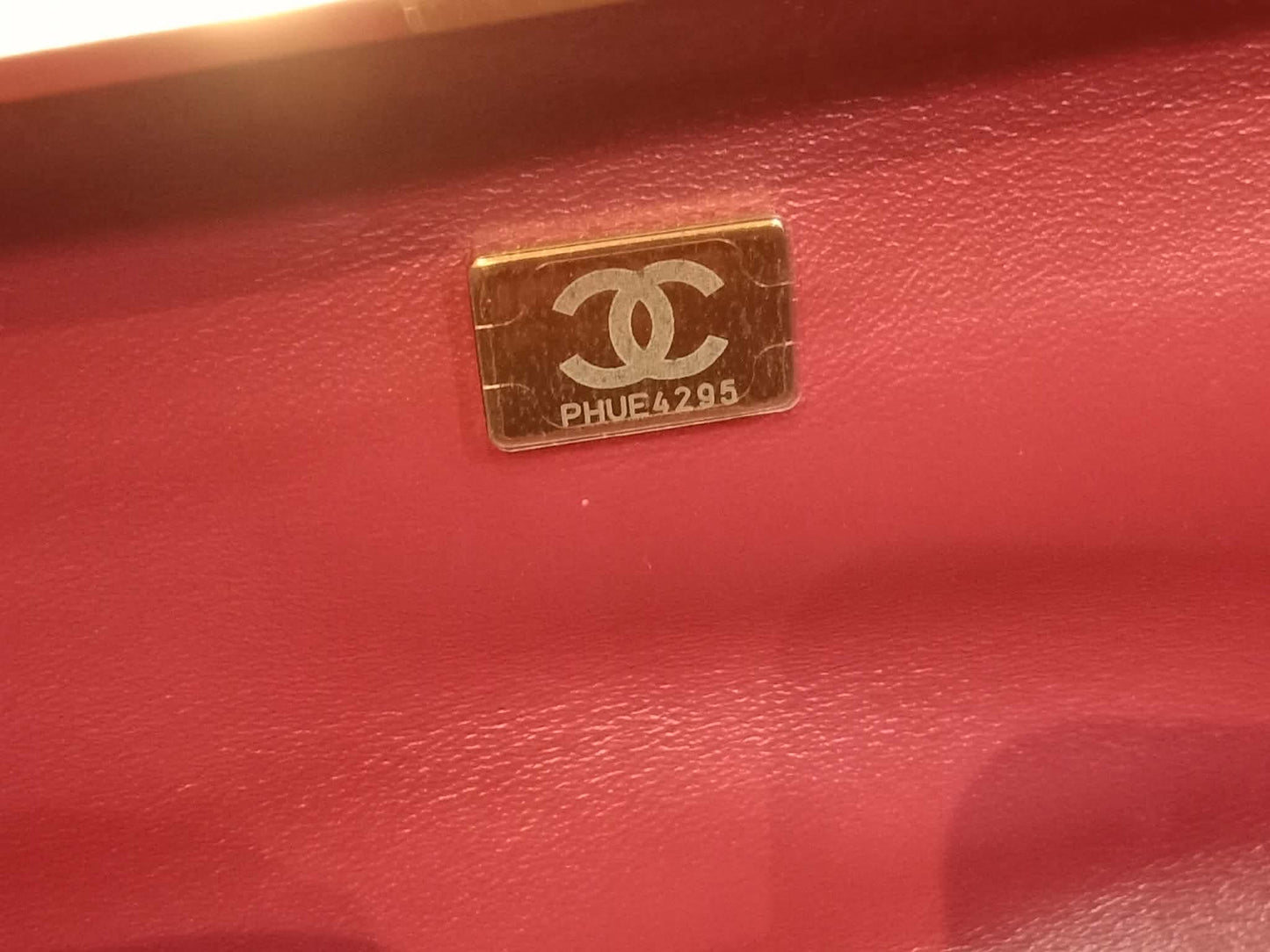 Chanel Crocodile Embossed Calfskin Clutch with Leather Strap Microchipped