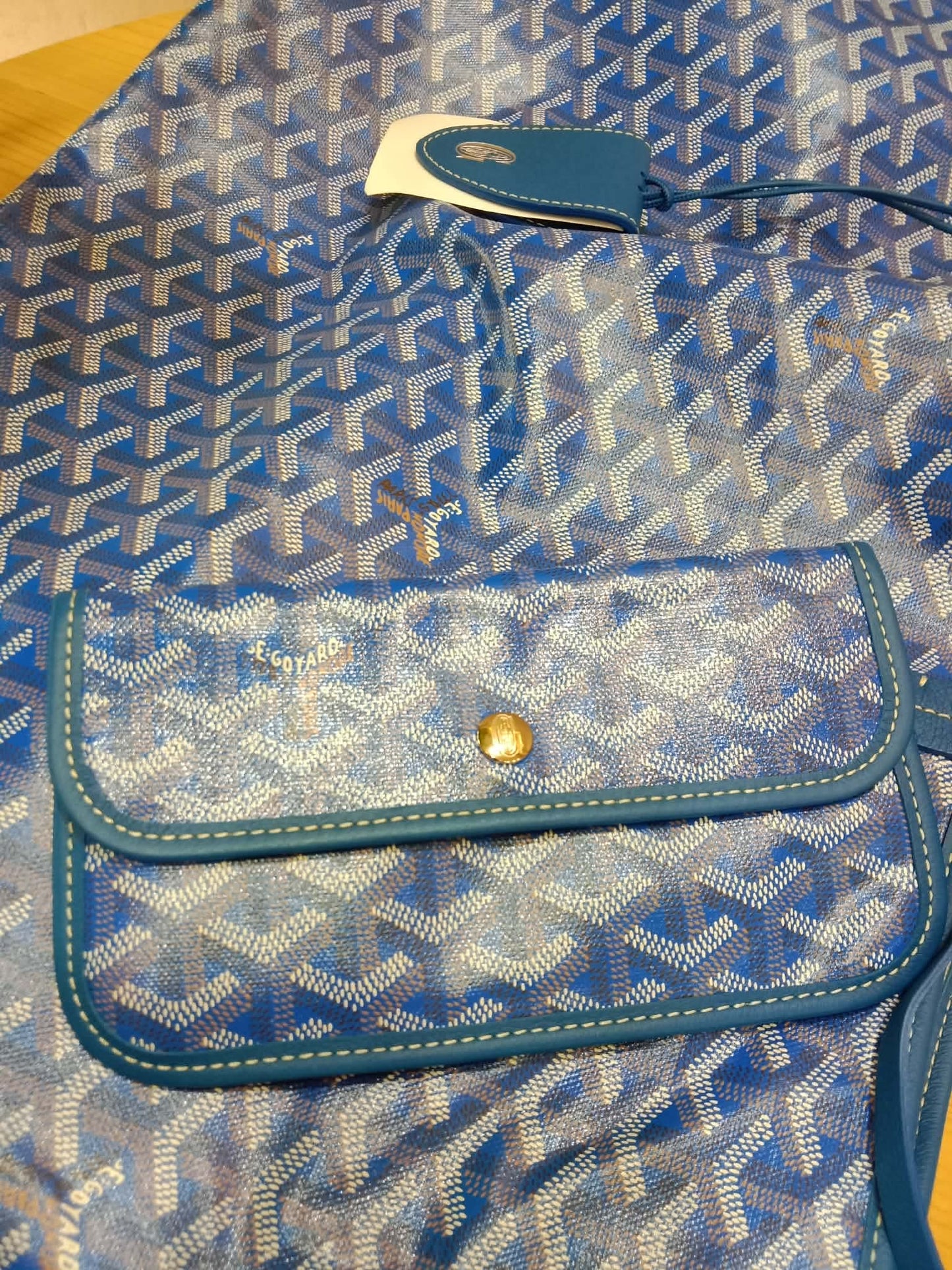 Goyard Saint Louis Tote Blue GM