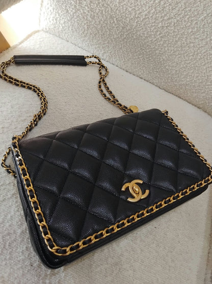 Chanel Black Caviar Neverending Cavair Black Microchipped