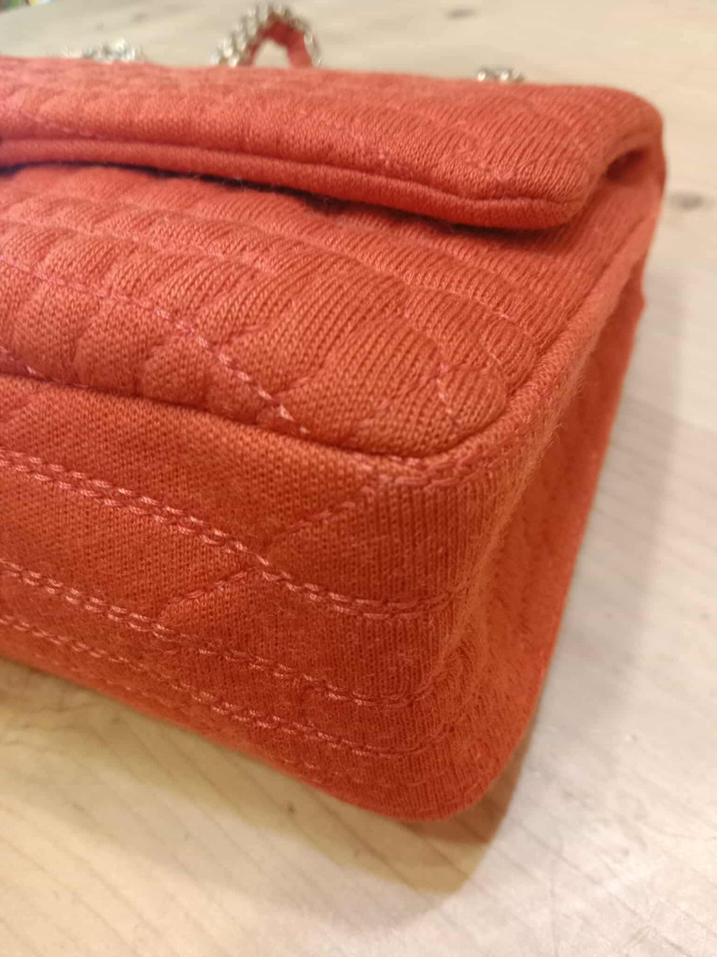 Chanel 2.55 Reissue Double Flap in Coral Jersey Fabric Series 11