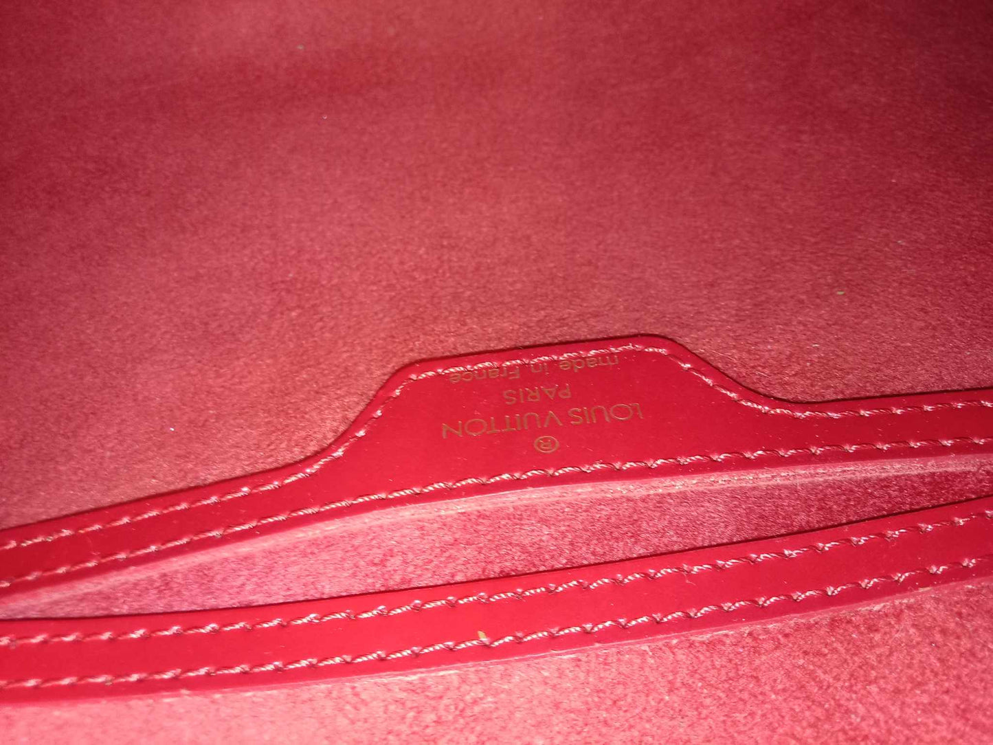 Louis Vuitton Soufflot Epi Pochette Shoulder Barrel Bag Leather Castilean Red