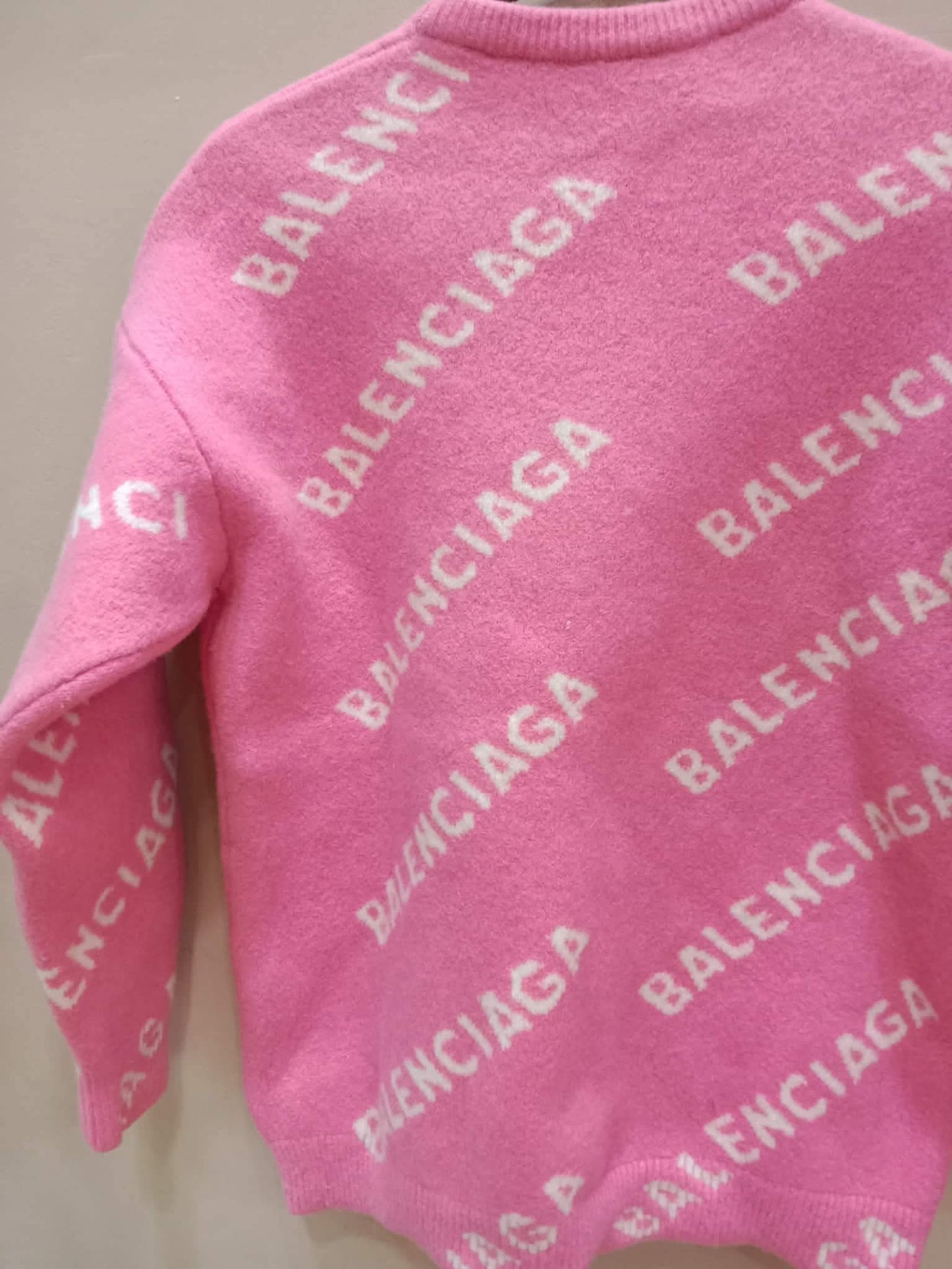 Balenciaga Wool Sweater Pink Size Small