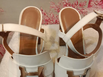 Hermes Alesia Kelly Buckle Sandals Size 37