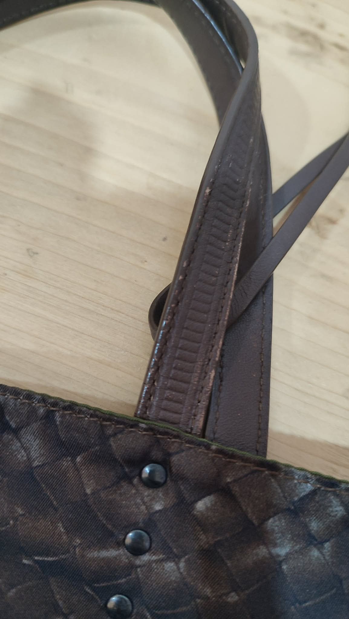 Bottega Veneta Nylon Tote Bag Brown