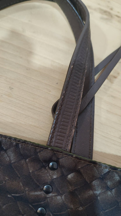 Bottega Veneta Nylon Tote Bag Brown